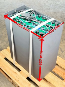 Staplerbatterie 24 V 500 Ah 4 PzS mit Sondertrog